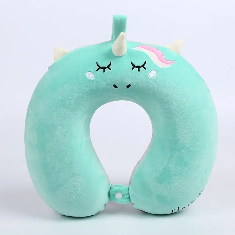 U-shaped Pillow Slow Rebound Memory Foam Neck Pillow Car Travel Afternoon Nap Pillow - Green