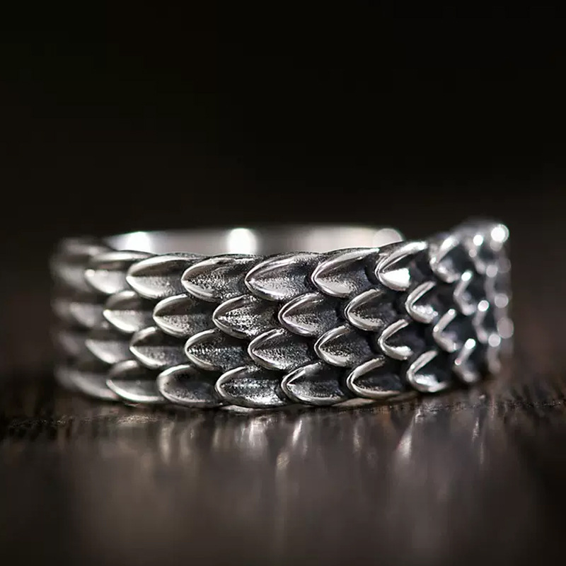 Retro The Fatal Encounter Vintage Fashion Dragon Scale Ring