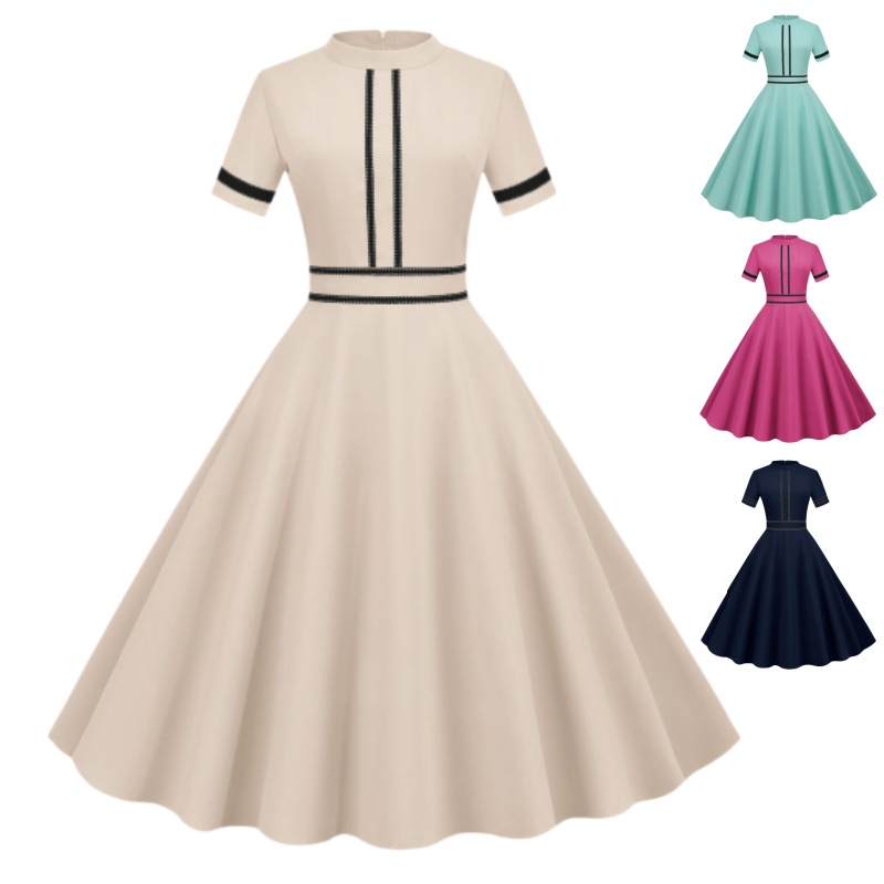 Stand-collar Fashionable And Elegant Maxi Party Dress