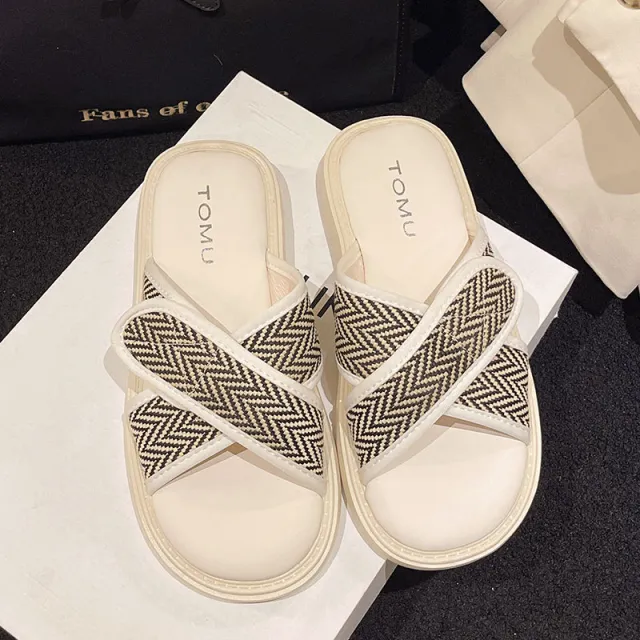 Women's Summer Casual Flat Sandals Striped Rice 38 - Shop at LoveMi