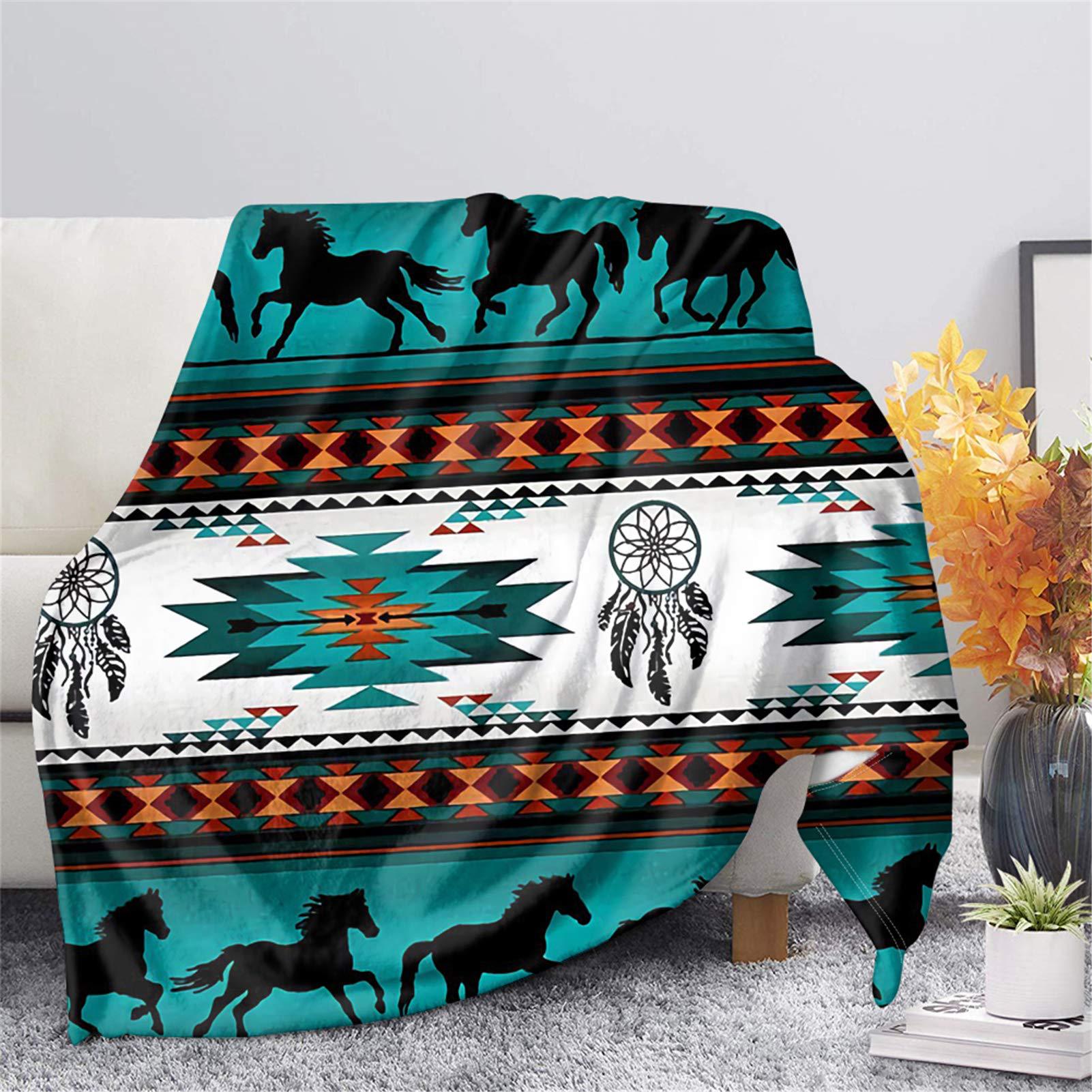 Bohemian-style Flannel Blanket For Cozy Bedding