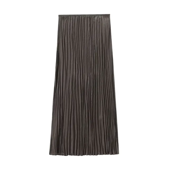 Summer New Women's Pleated Long Sling Dress Brown Skirt - Shop at LoveMi