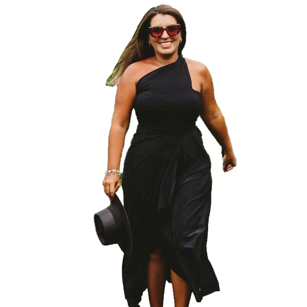 Irregular One-piece Multiple Wearing Methods Tied Dress