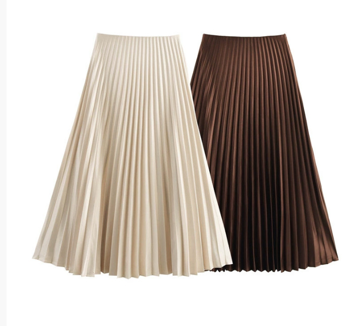 Back view of printed straight skirt