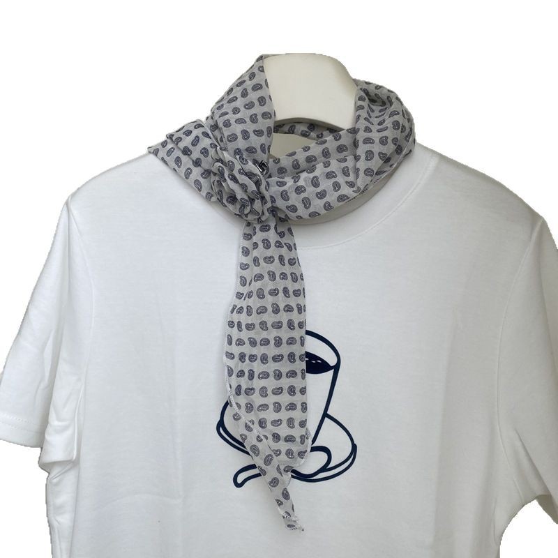 Removable Retro Affordable Luxury Dignified Flowers Silk Scarf