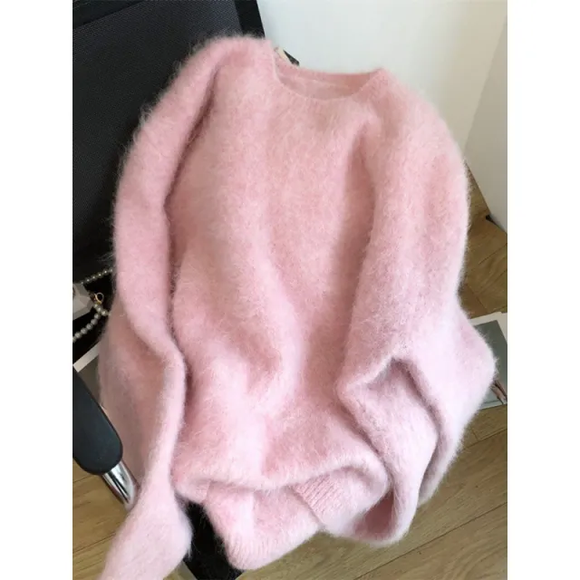 Mink Sweater Women's Thick Thermal Head Cover Pink - Shop at LoveMi