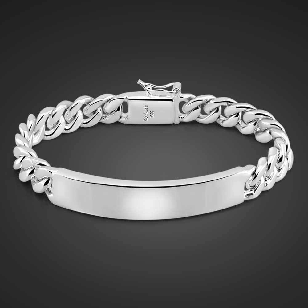 Title 1, S925 Sterling Silver Handcrafted Platinum Bracelet