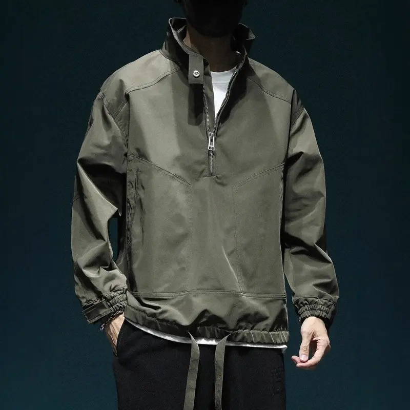 American Style Retro Bomber Jacket Mens Loose
