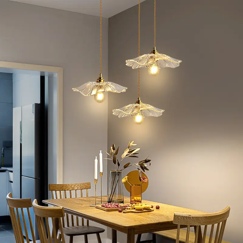 Japanese Glass Dining Room Bedside Chandelier Corridor