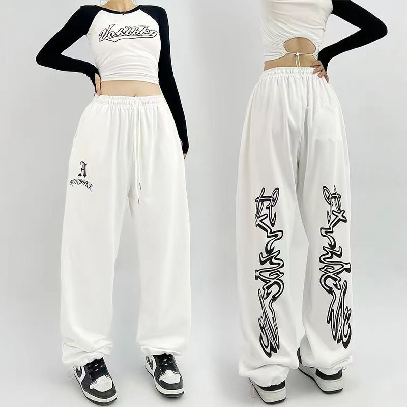 American Style Sports Loose Drawstring Design Sense Niche Hip Hop Pants