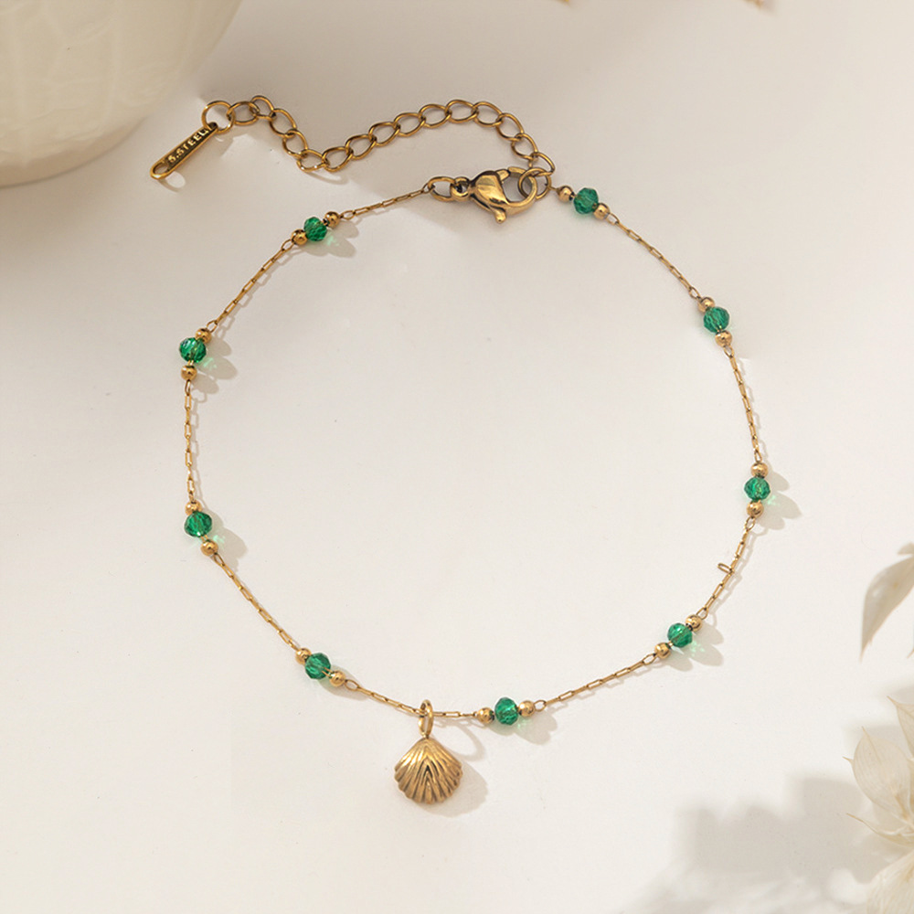 Springautumn New Lightweight Luxury Niche Design 18K Gold Titanium Steel Anklet For Women