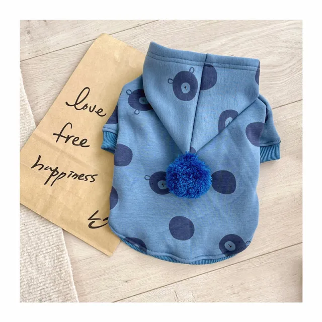 Pet Clothes Hooded Sweater Jarre Aero Bull Schnauzer Ratio Coat Polka Dot Cap - Shop at LoveMi