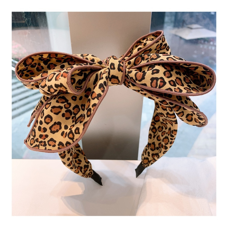 Title 4, Leopard Print Headband Multilayer Bow Fairy