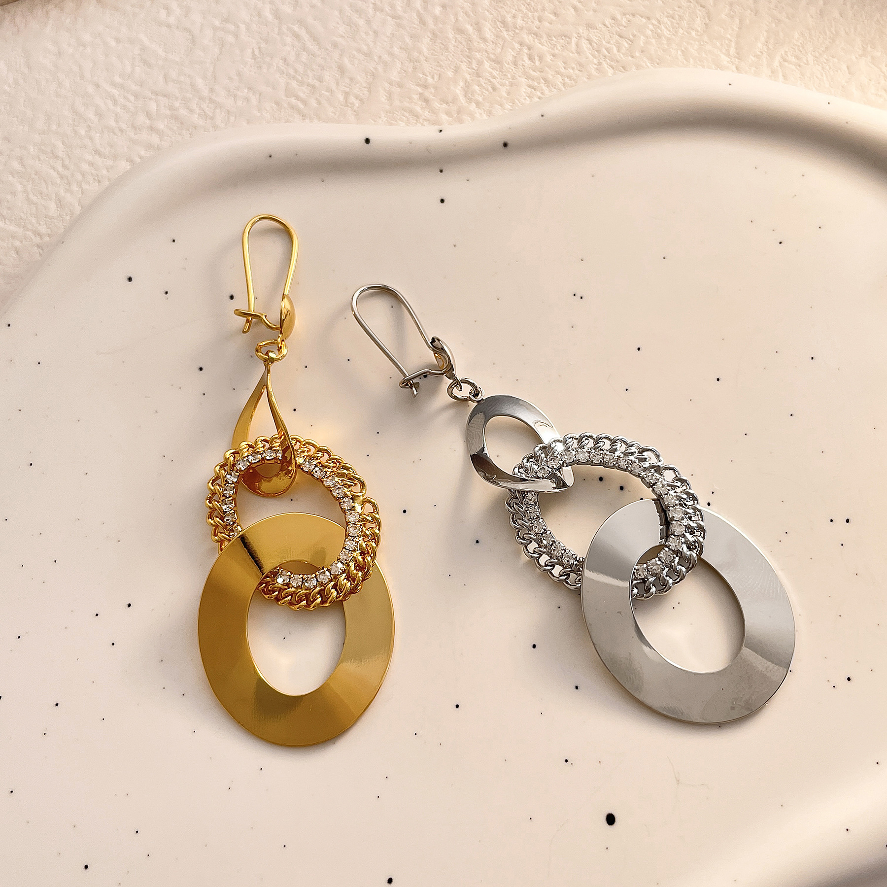 Artistic Retro Court Ring Tassel Stud Earrings