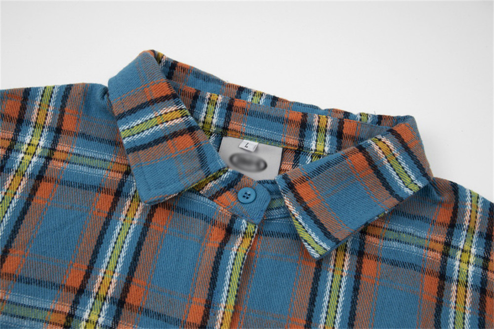 Letter Embroidery High Street Style Trendy Loose Casual Cardigan Shirt