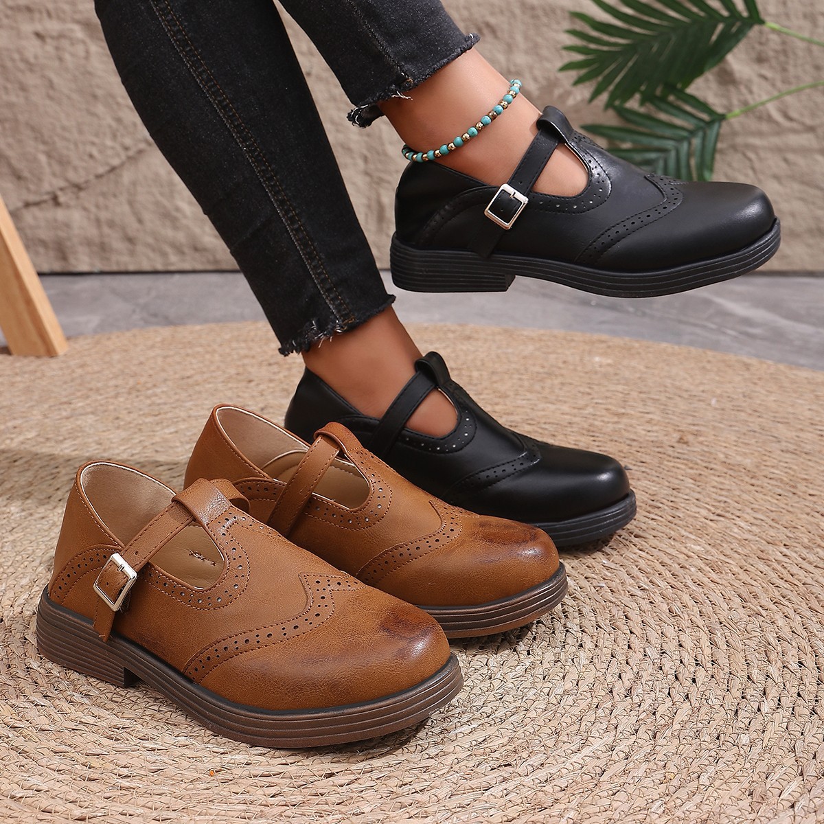 Thong Sandals Chunky-heeled Shoes Lightweight And Comfortable Footwear