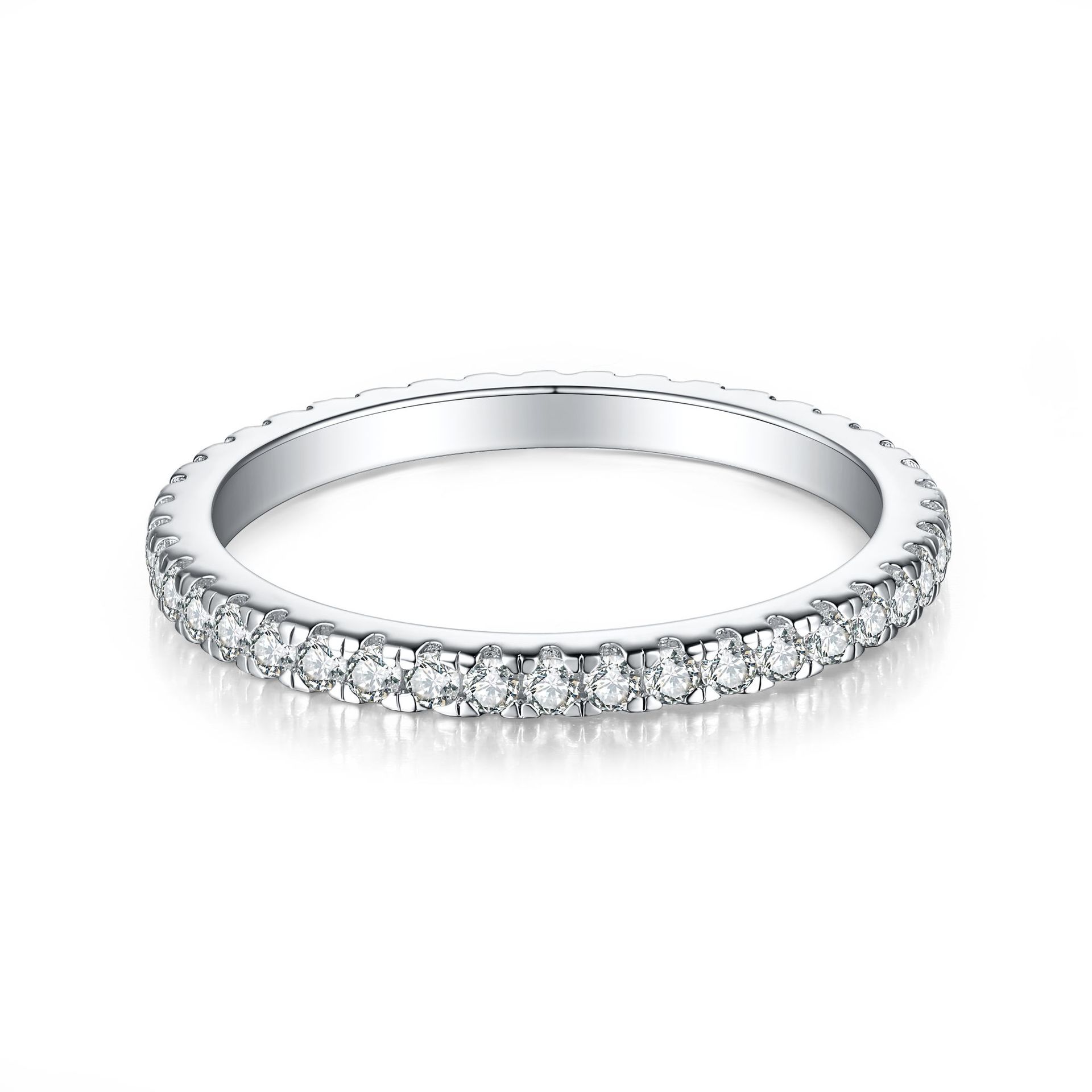 Womens Full-Crystal Simple Fashionable Casual Ring thumbnail 4