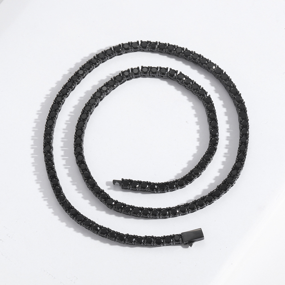 Copper Zirconia Tennis Chain Necklace, picture 2 of 4