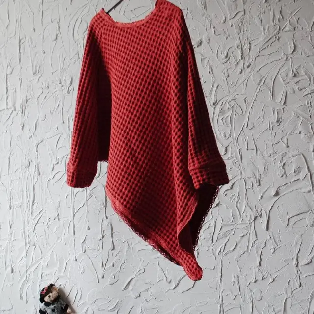 Thick Linen Thick Warm Artistic Loose Cape Shawl - Shop at LoveMi
