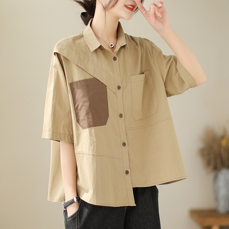 Summer Casual Plus Size Loose Womens Shirt
