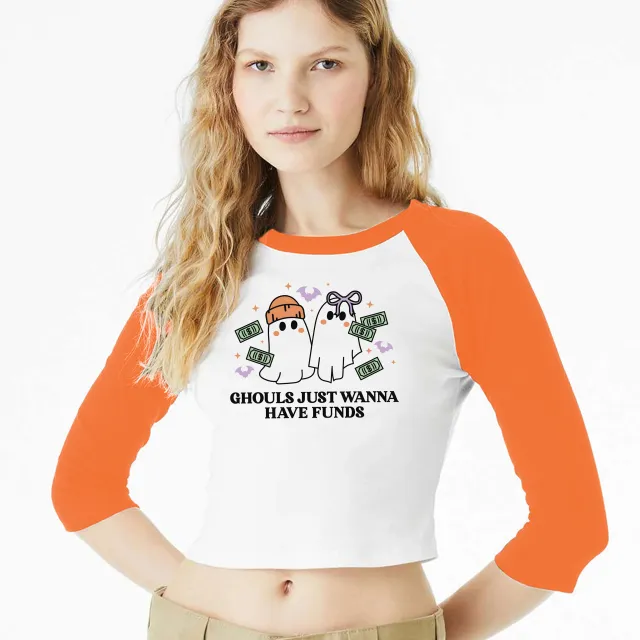 Women's Top Offset Printing Contrast Color Slim Fit Long Sleeve Orange F - Shop at LoveMi