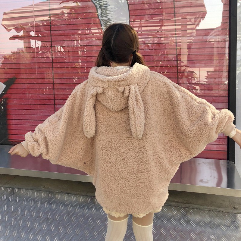 Title 11, Rabbit ears hooded loose sweater women