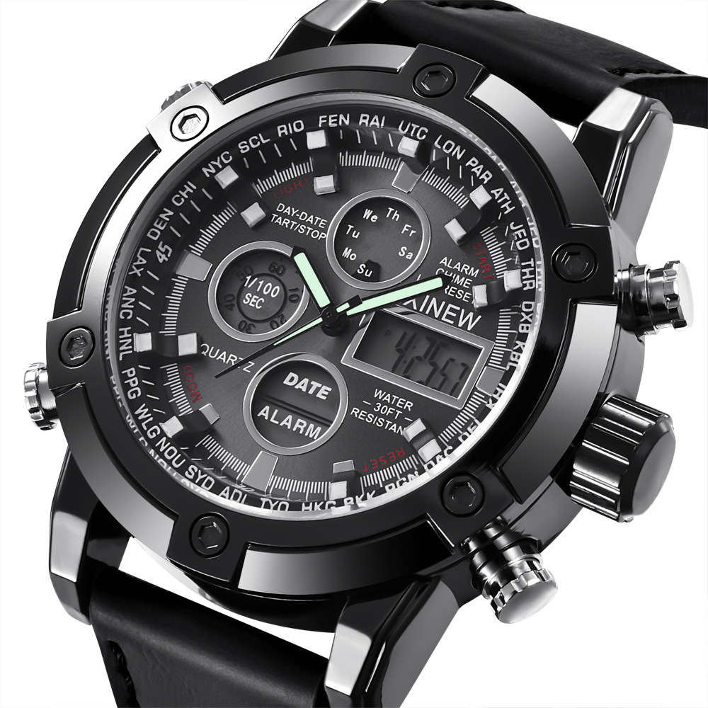 Men's Fashion Belt Multi-functional Watch
