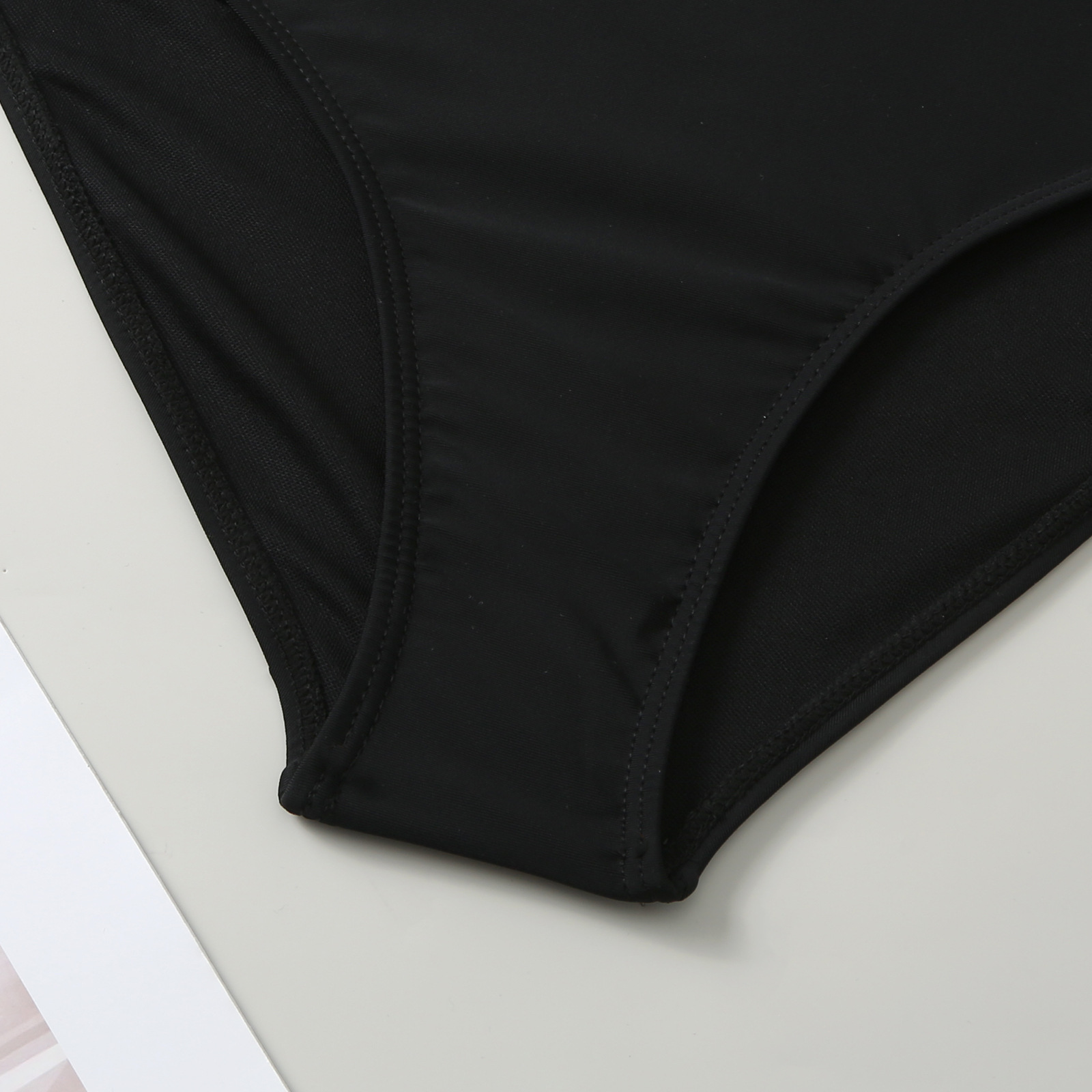 Contrast Color Jumpsuit Sunscreen Gauze Skirt Swimsuit