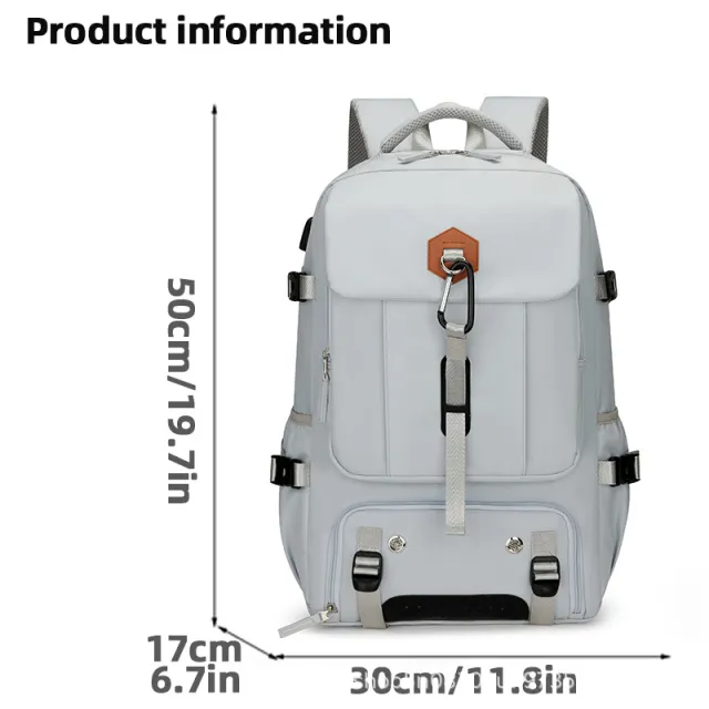 70 Liters Large Capacity Leisure Travel Backpack Gray - Shop at LoveMi