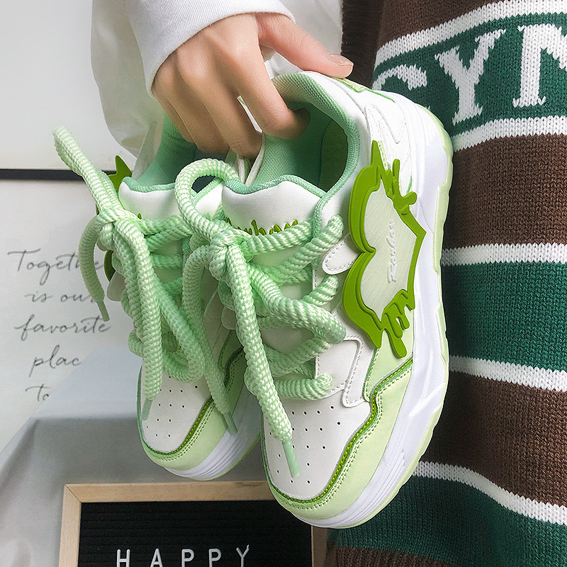 Color Contrast Patchwork Bread Shoes Increased By Light Casual Shoes - Image 3