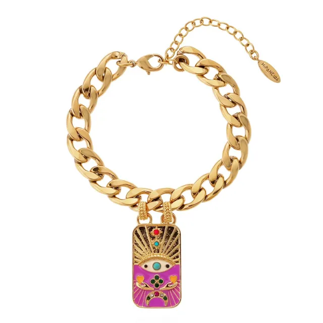 Color Chain Bracelet Sweater Chain Suit Pink Bracelet - Shop at LoveMi