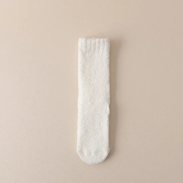 Coral Fleece Socks Women's Thickened White - Shop at LoveMi
