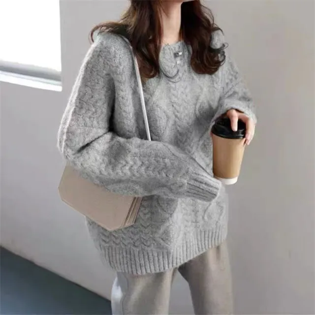 Student Versatile Top Comfortable Knitwear Coat Gray - Shop at LoveMi
