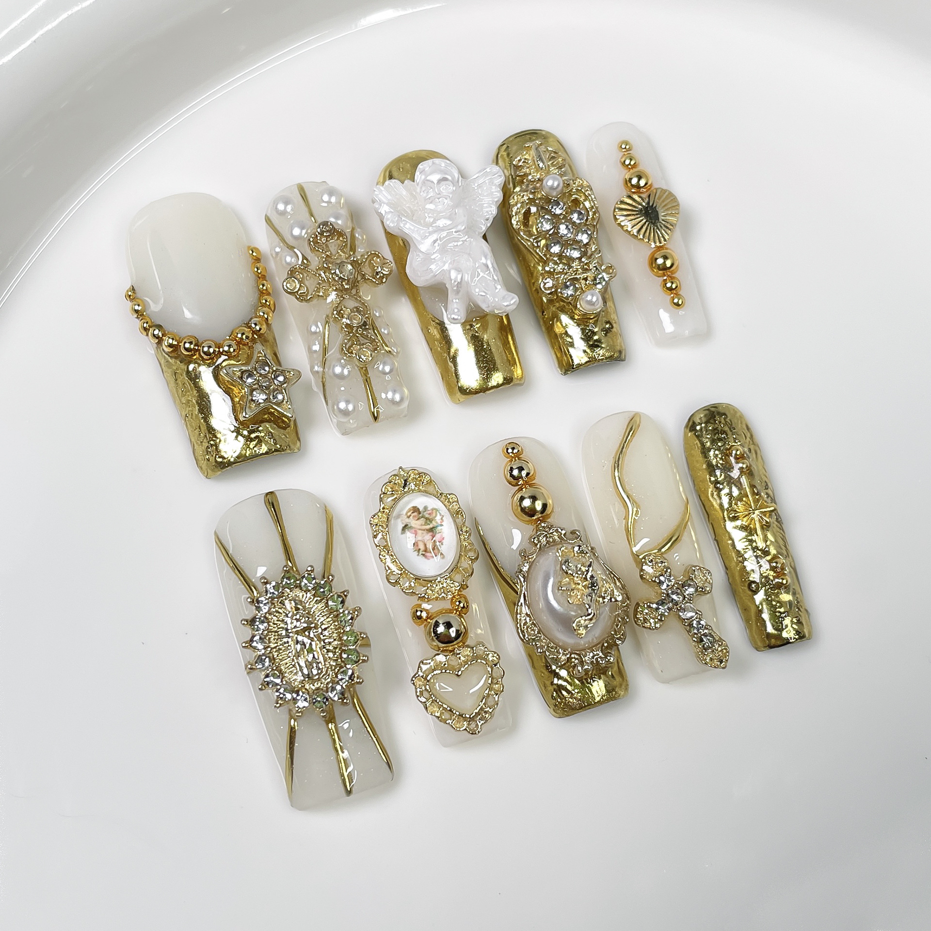 Niche High-end Angel Nail Art Decorations