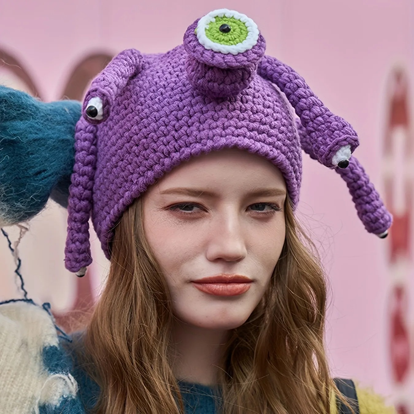 Cartoon Cute Headgear Knitted Woolen Cap