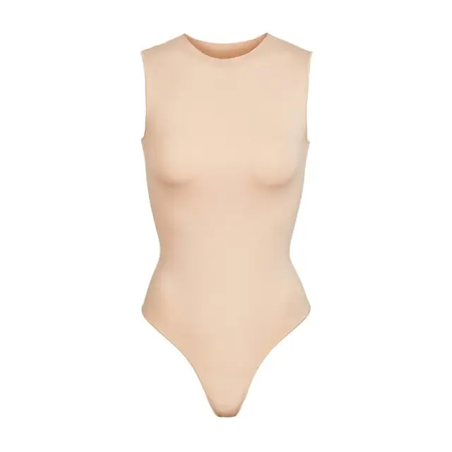 Women's Sleeveless Slim Jumpsuit Fashion Tight Light Apricot - Shop at LoveMi