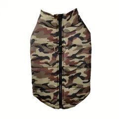 Pet Clothing Winter Thickened Dog Camouflage Clothes - 588L Green Camouflage - View 1