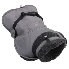 Dog Cotton-padded Clothes Go Out In Autumn And Winter Warm-keeping And Cold-proof Pet Clothes - Gray - View 1