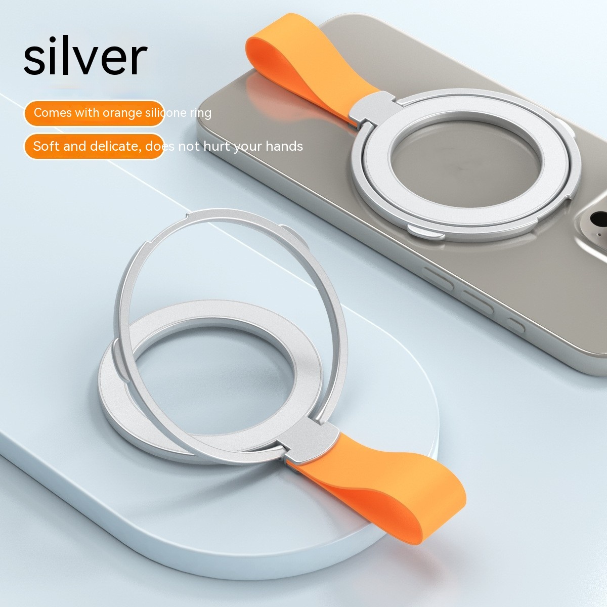 Magnetic Fastened Ring Bracket Creative Silicone Lanyard Type - Image 7