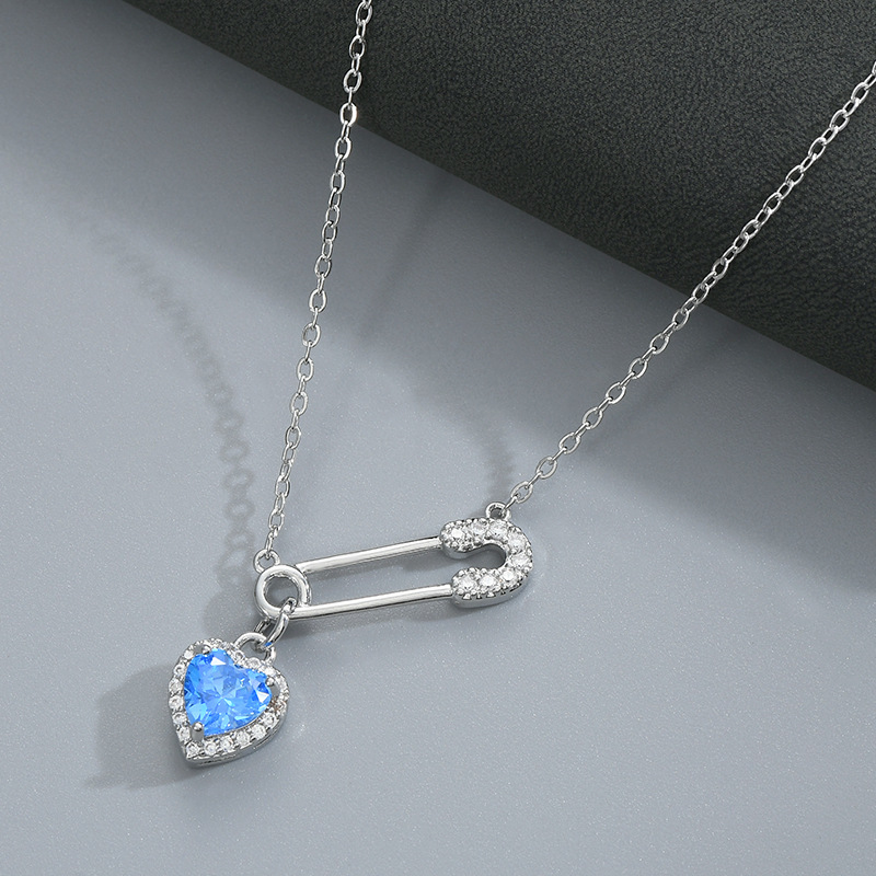 Real Gold Plating Inlaid Zircon Temperament Clavicle Chain