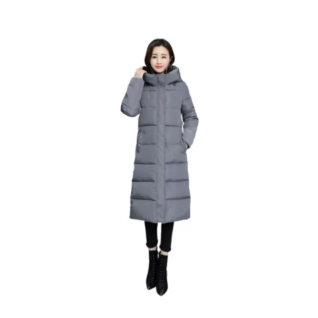 Women's Mid length Down Coat Plus Size Thickened Dark Gray - Shop at LoveMi