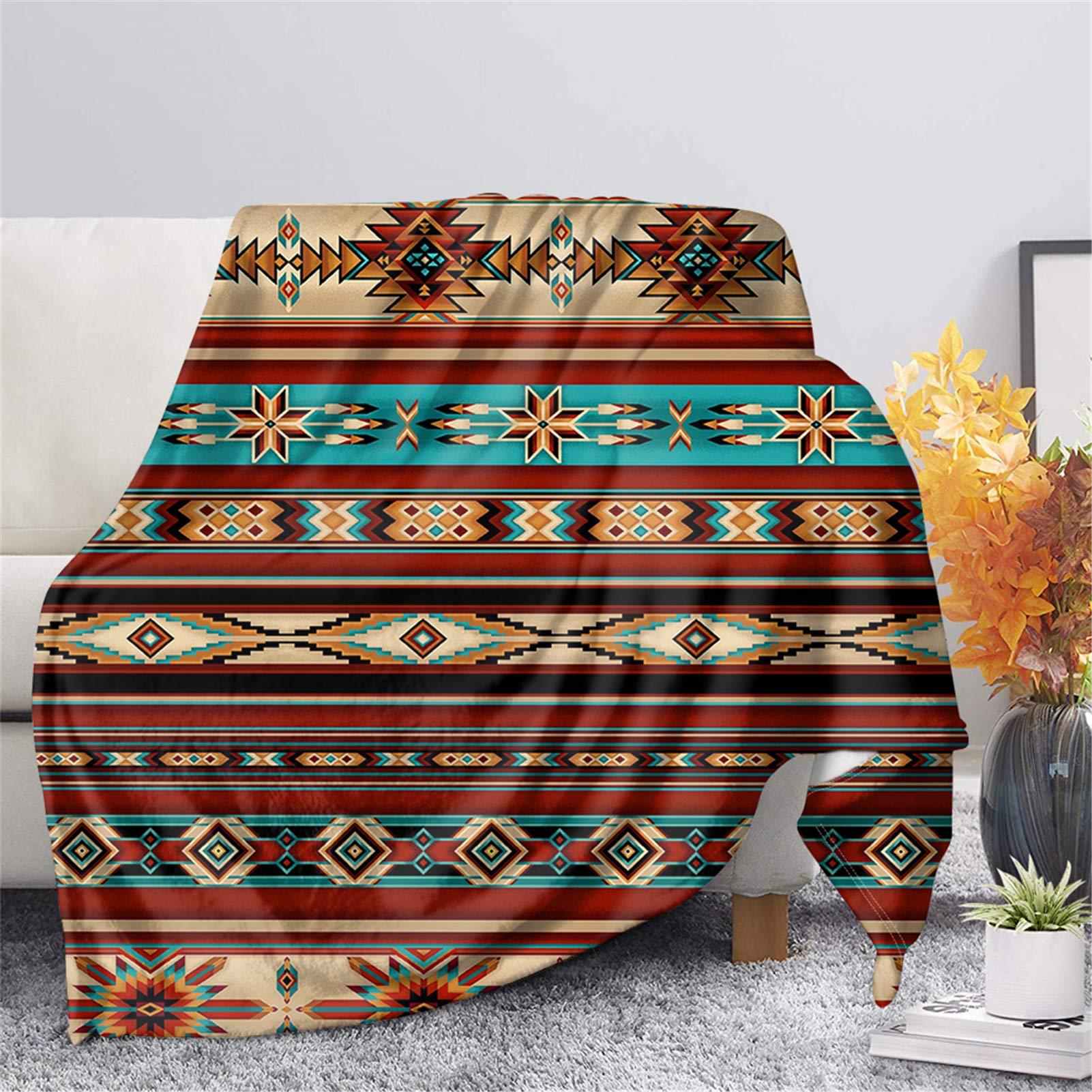 Bohemian-style Flannel Blanket For Cozy Bedding