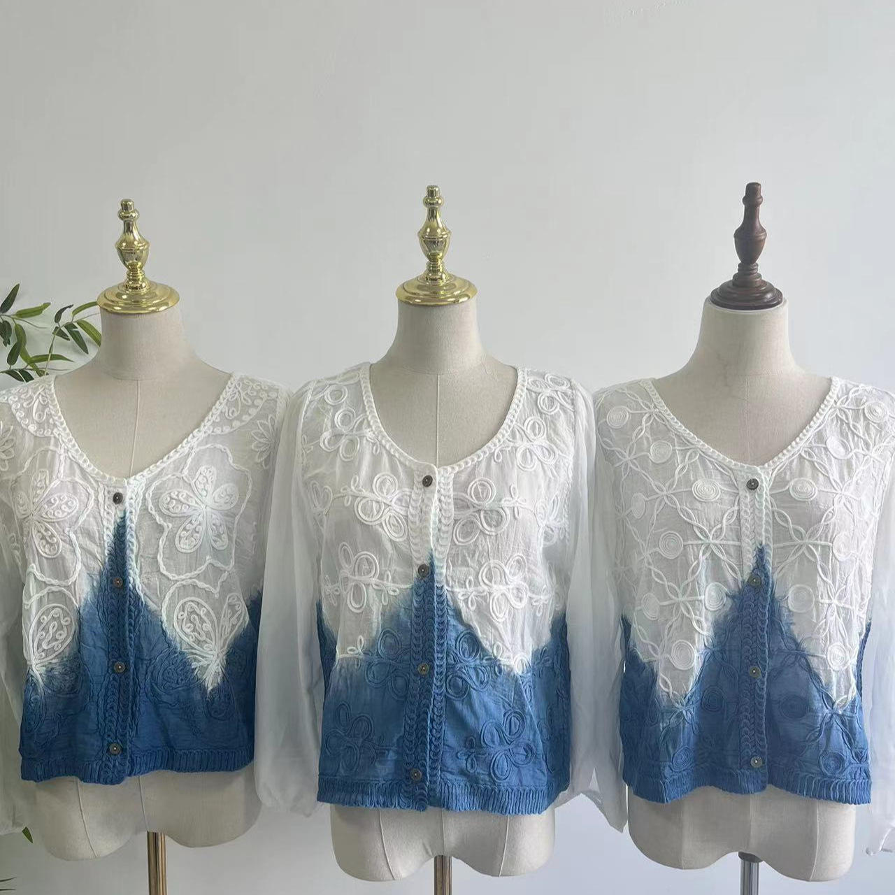 Ethnic Style Handmade Tie-dyed Loose Small Outerwear Top