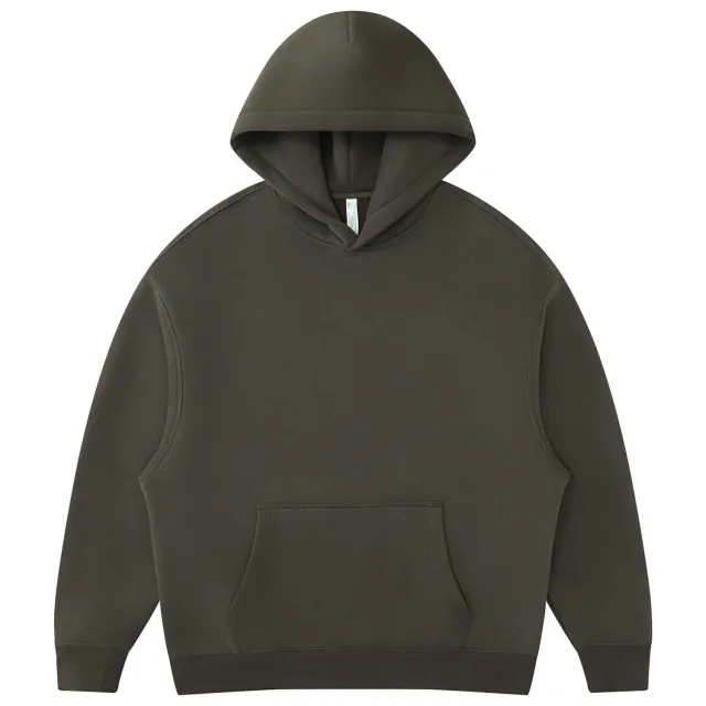 Loose fitting Large Size Plus Velvet Thickened Hooded Sweatshirt Dark Gray - Shop at LoveMi