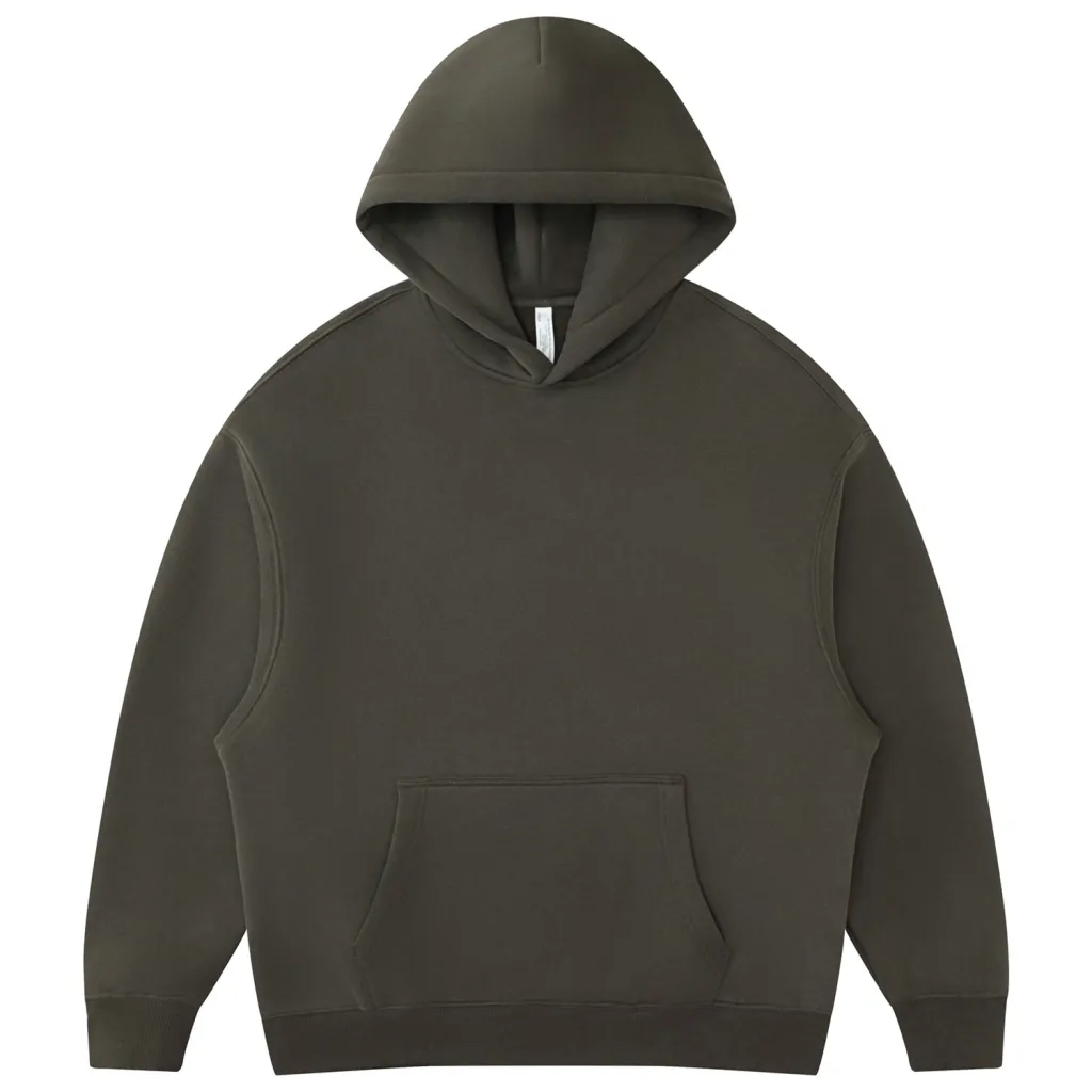 Loose-fitting Large Size Plus Velvet Thickened Hooded Sweatshirt - Dark Grey