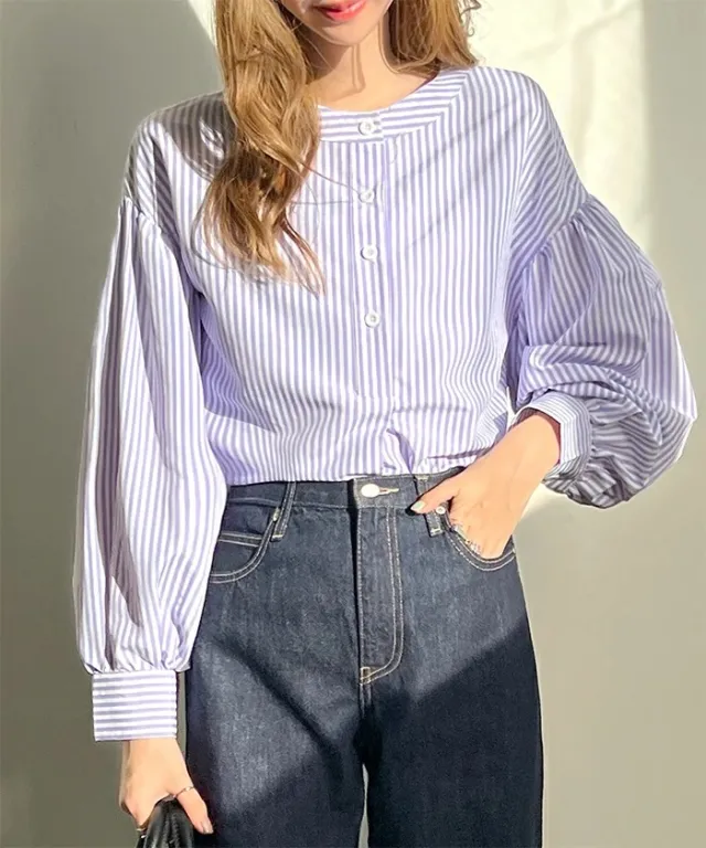 Women's Shirt Summer Loose High Sense Purple - Shop at LoveMi