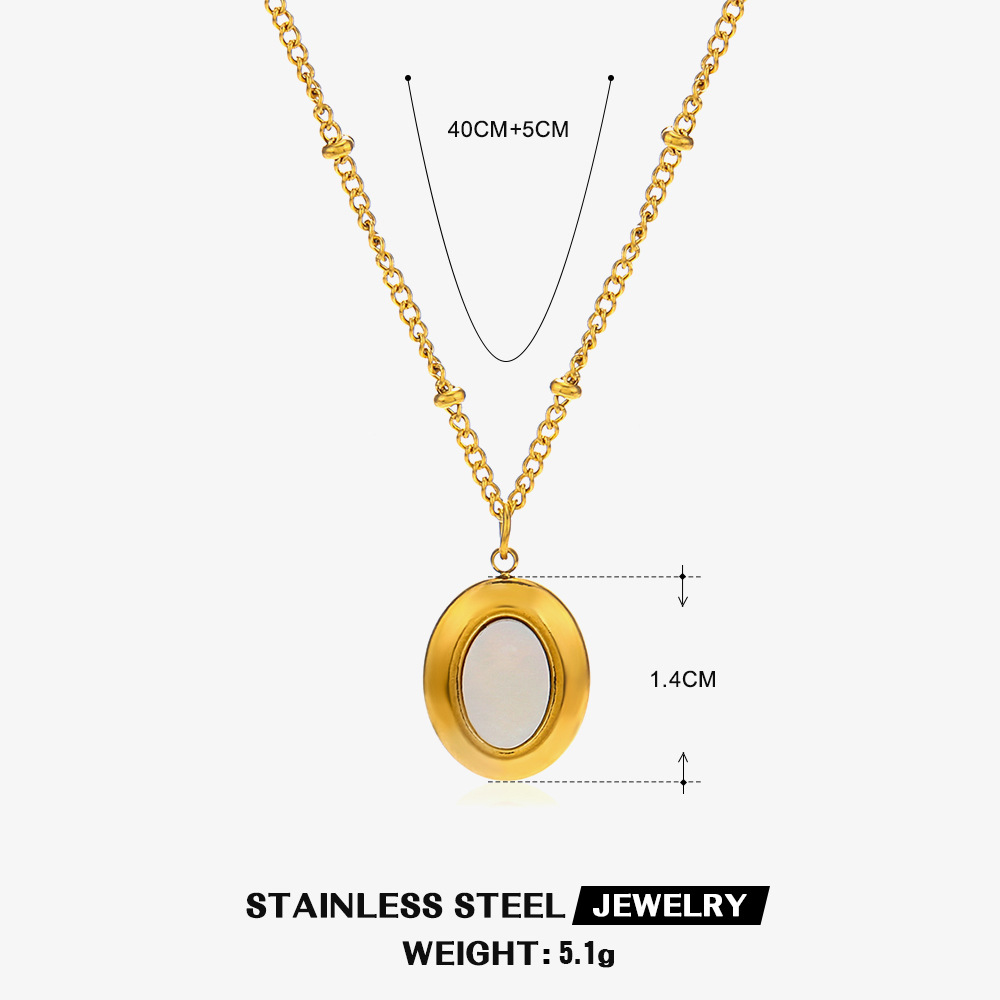 Fashion Popular Geometric Square Stainless Steel Necklace For Women