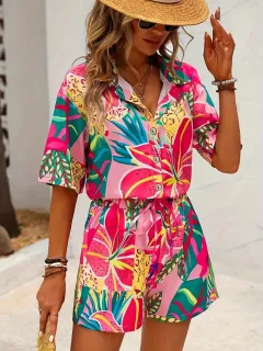 Hawaiian Style Short Sleeve Shirt Shorts Suit - Mcc01176-M - View 1