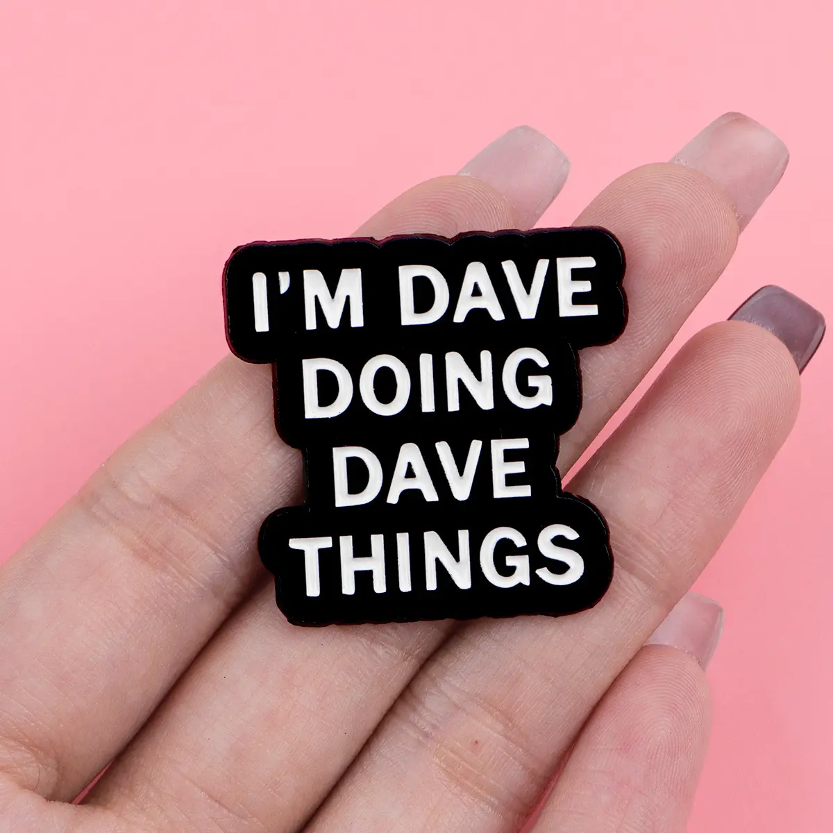 Quote Brooch Cartoon Metal Badge