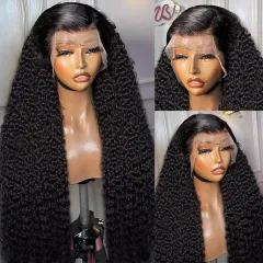 13x6 Front Lace Wig Female Medium Long Curly Hair Hair Cover - Black - View 1